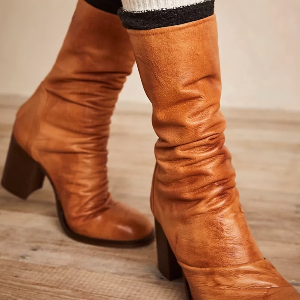 Free People Elle Block Heel Boots size 39